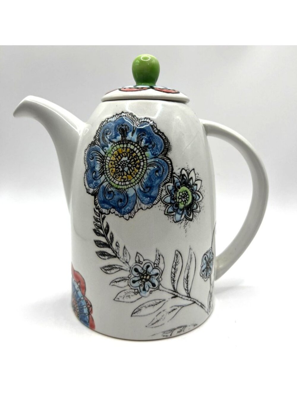 Spectrum Designs Floral Porcelain Teapot With Lid